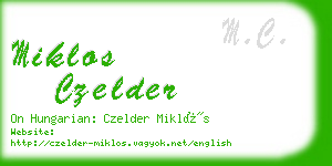 miklos czelder business card